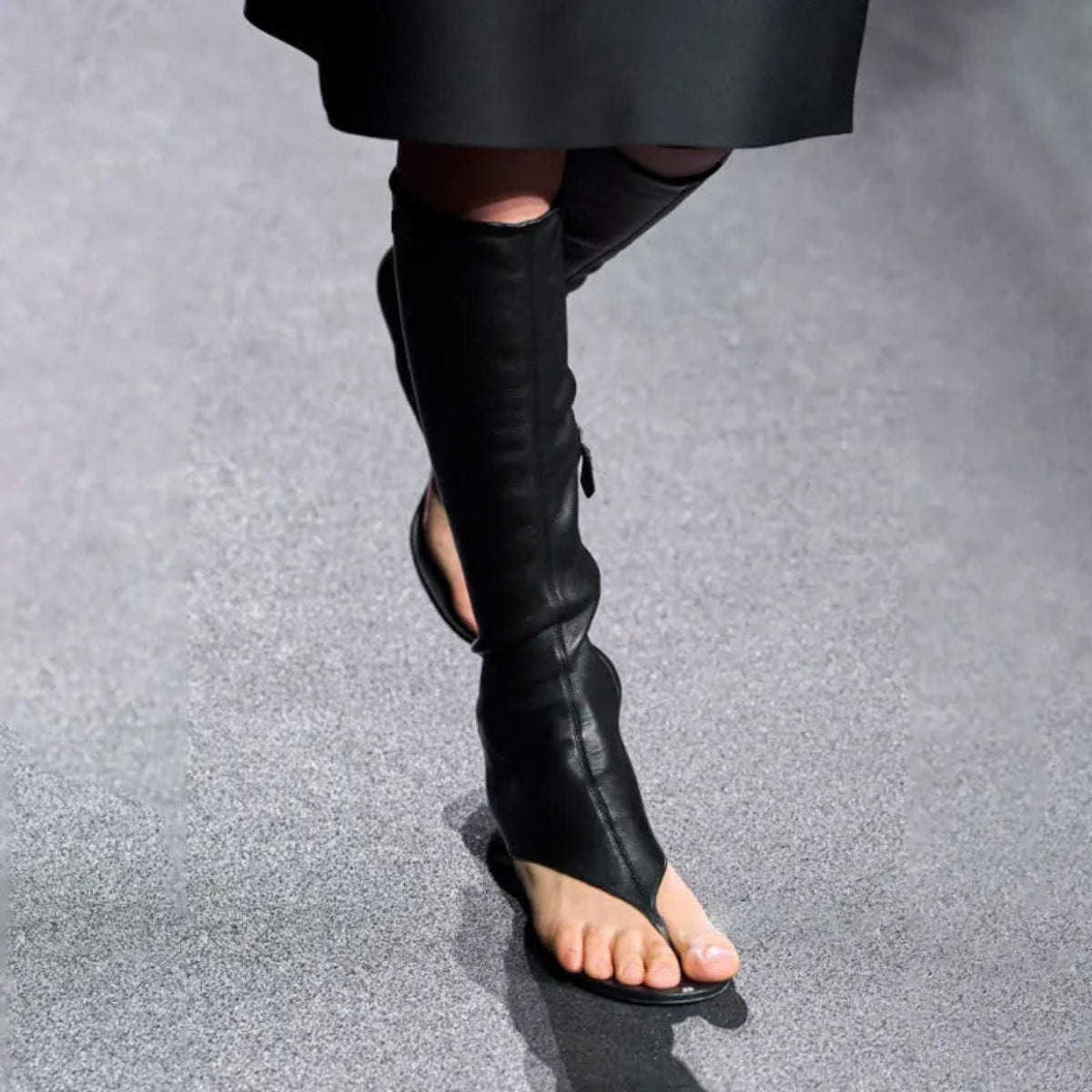 Bottes femme été bout ouvert — respirabilité optimale, détail talon haut