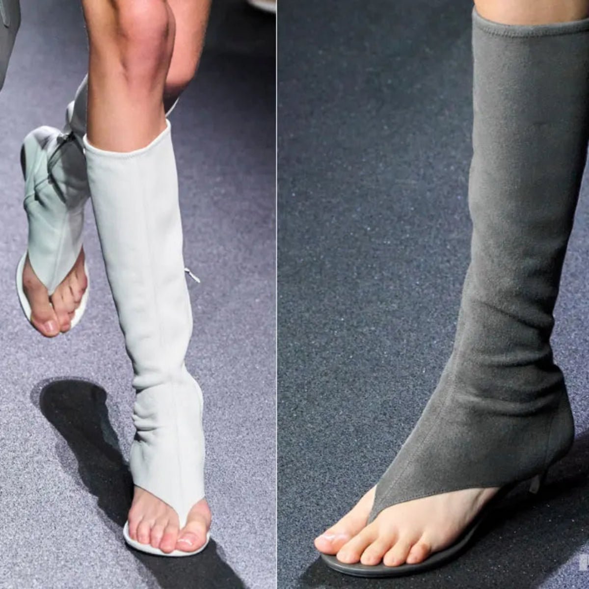 Bottes été femme confortables talons hauts — vue d'ensemble de la paire