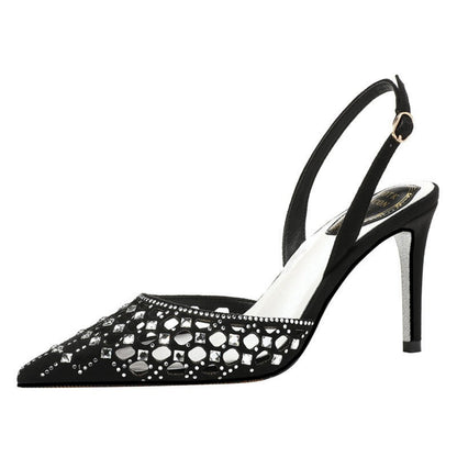 chaussure féminines extrêmement élégante et moderne ornée de strass et de perle  