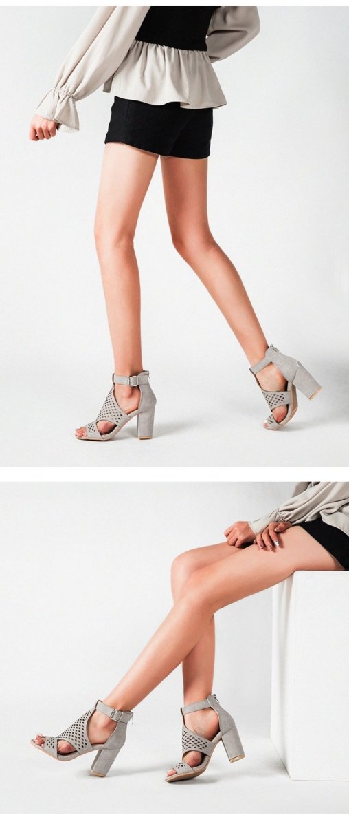 Sandales chic été confortables respirantes coloris marron — vue de profil