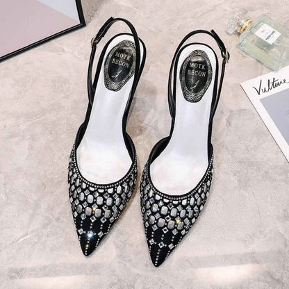 Sandales femme à bout pointu et talons fins