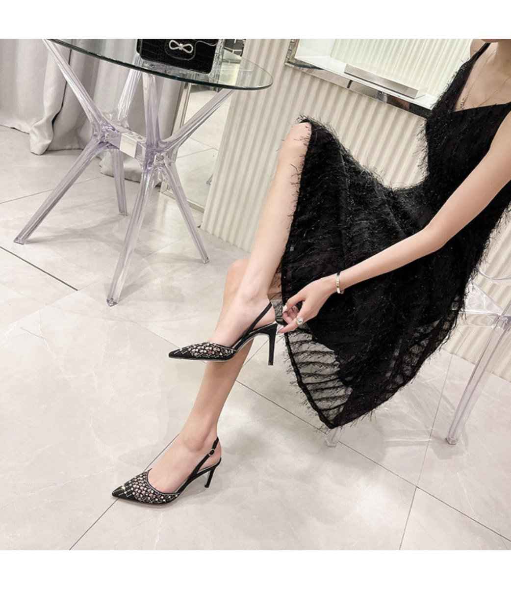 Sandales femme à bout pointu et talons fins