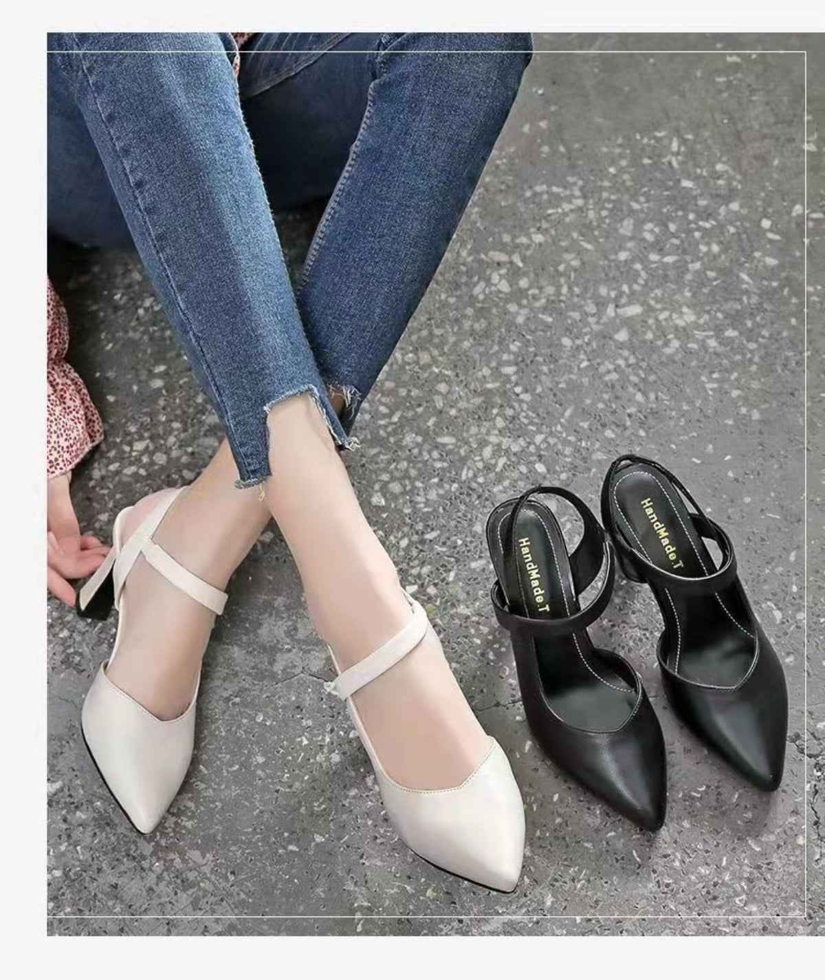 Sandales d'été femme talons carrés — Confort et élégance