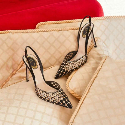 Sandales femme à bout pointu et talons fins