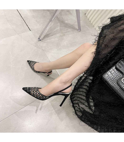 Sandales femme à bout pointu et talons fins
