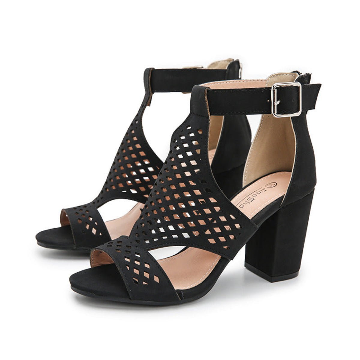 Sandales été femme talons carrés — vue d'ensemble, coloris disponibles
