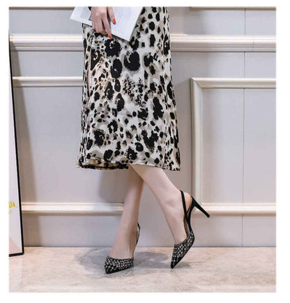 Sandales femme à bout pointu et talons fins